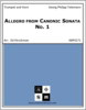 Allegro from Canonic Sonata No. 1