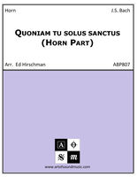 Quoniam tu solus sanctus from Mass in B Minor (Horn Part)