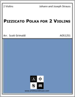 Pizzicato Polka for 2 Violins