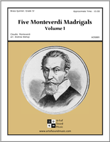Five Monteverdi Madrigals - Volume I